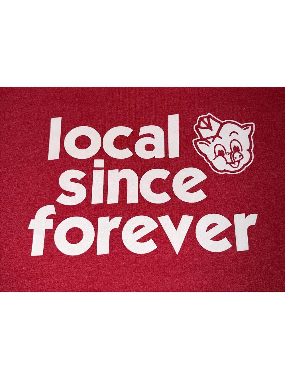 Piggly Wiggly Red “Local Since Forever” Short Sleeve T-Shirt, Size Medium